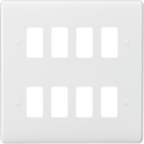 Knightsbridge MLA CUG8 Curved edge 8G grid faceplate - Knightsbridge MLA - Falcon Electrical UK