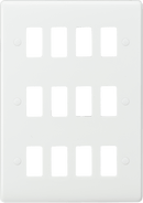 Knightsbridge MLA CUG12 Curved edge 12G grid faceplate - Knightsbridge MLA - Falcon Electrical UK