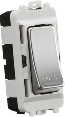 Knightsbridge MLA GDM006PC 20AX 2 way retractive SP module (marked PRESS) - polished chrome - Knightsbridge MLA - Falcon Electrical UK