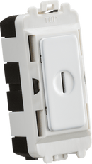 Knightsbridge MLA GDM009MW 20AX 2 way SP key module - matt white - Knightsbridge MLA - Falcon Electrical UK