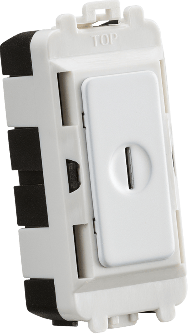 Knightsbridge MLA GDM010MW 20AX DP key module - matt white - Knightsbridge MLA - Falcon Electrical UK