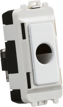 Knightsbridge MLA GDM012MW Flex outlet module (up to 10mm) - matt white - Knightsbridge MLA - Falcon Electrical UK