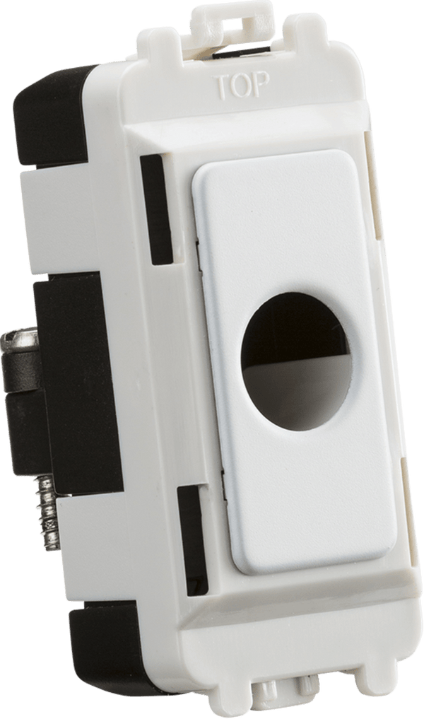 Knightsbridge MLA GDM012MW Flex outlet module (up to 10mm) - matt white - Knightsbridge MLA - Falcon Electrical UK