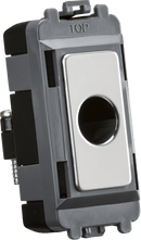 Knightsbridge MLA GDM012PC Flex outlet module (up to 10mm) - polished chrome - Knightsbridge MLA - Falcon Electrical UK