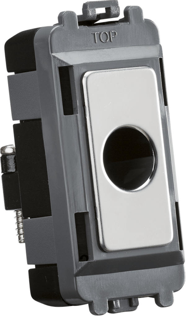 Knightsbridge MLA GDM012PC Flex outlet module (up to 10mm) - polished chrome - Knightsbridge MLA - Falcon Electrical UK