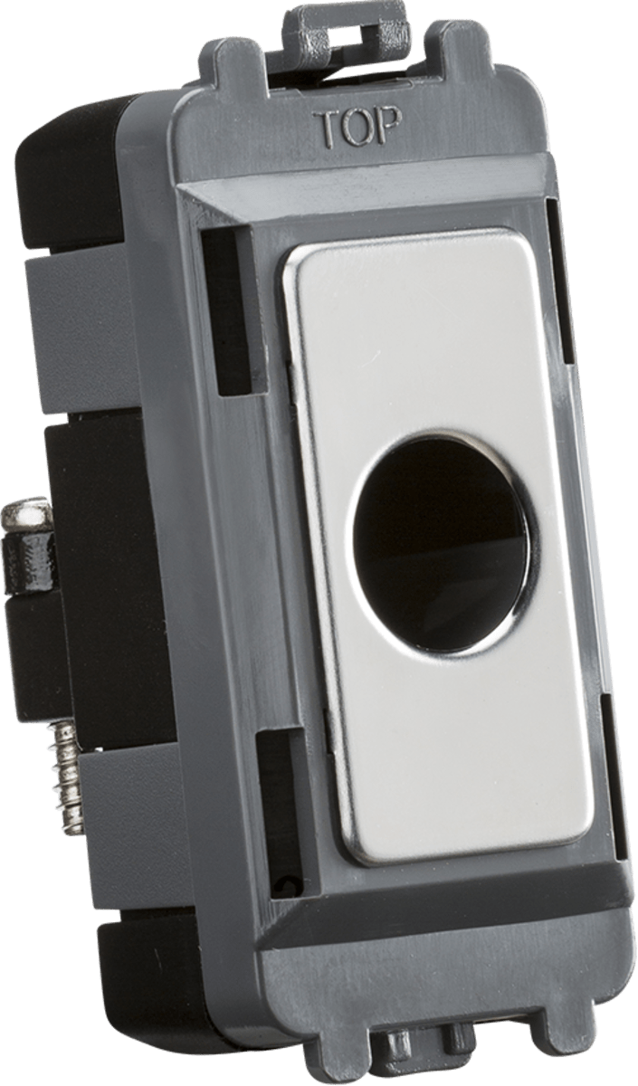 Knightsbridge MLA GDM012PC Flex outlet module (up to 10mm) - polished chrome - Knightsbridge MLA - Falcon Electrical UK