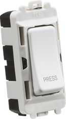 Knightsbridge MLA GDM006MW 20AX 2 way retractive SP module (marked PRESS) - matt white - Knightsbridge MLA - Falcon Electrical UK