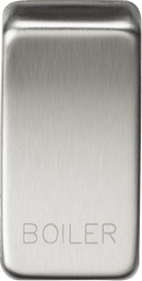 Knightsbridge MLA GDBOILBC Switch cover "marked BOILER" - brushed chrome - Knightsbridge MLA - Falcon Electrical UK