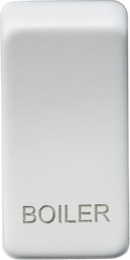 Knightsbridge MLA GDBOILMW Switch cover "marked BOILER" - matt white - Knightsbridge MLA - Falcon Electrical UK