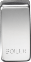 Knightsbridge MLA GDBOILPC Switch cover "marked BOILER" - polished chrome - Knightsbridge MLA - Falcon Electrical UK