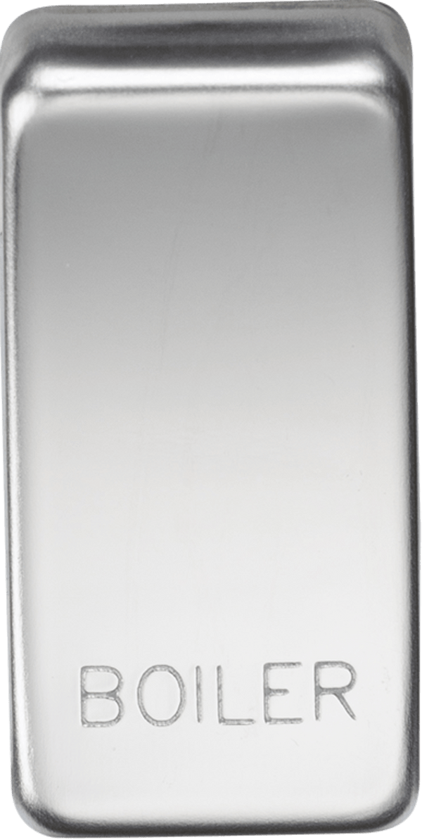 Knightsbridge MLA GDBOILPC Switch cover "marked BOILER" - polished chrome - Knightsbridge MLA - Falcon Electrical UK