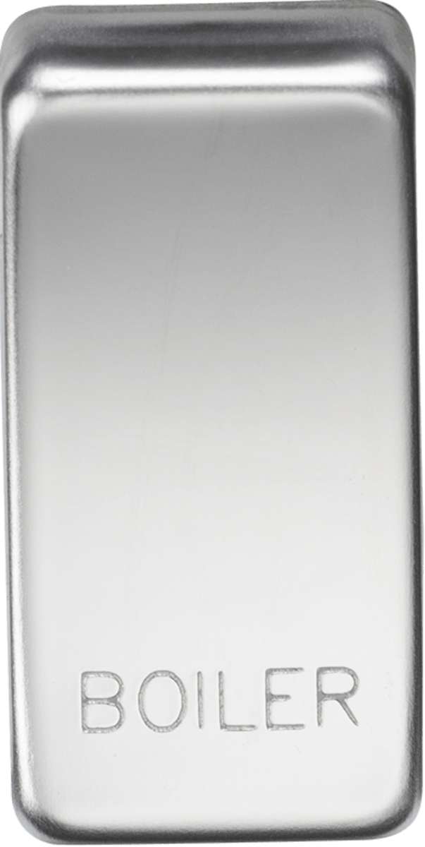 Knightsbridge MLA GDBOILPC Switch cover "marked BOILER" - polished chrome - Knightsbridge MLA - Falcon Electrical UK