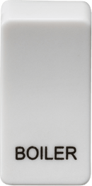 Knightsbridge MLA GDBOILU Switch cover "marked BOILER" - white - Knightsbridge MLA - Falcon Electrical UK