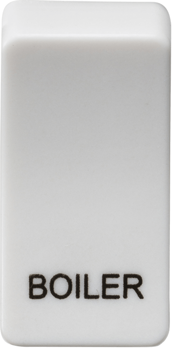 Knightsbridge MLA GDBOILU Switch cover "marked BOILER" - white - Knightsbridge MLA - Falcon Electrical UK