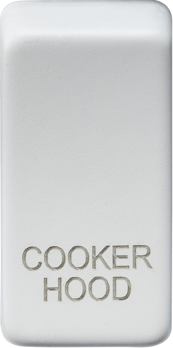 Knightsbridge MLA GDCOOKMW Switch cover "marked COOKER HOOD" - matt white - Knightsbridge MLA - Falcon Electrical UK