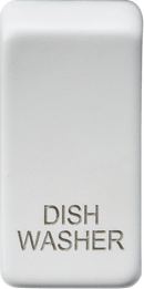 Knightsbridge MLA GDDISHMW Switch cover "marked DISHWASHER" - matt white - Knightsbridge MLA - Falcon Electrical UK