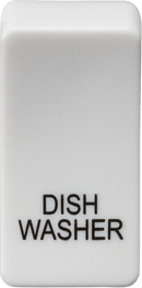 Knightsbridge MLA GDDISHU Switch cover "marked DISHWASHER" - white - Knightsbridge MLA - Falcon Electrical UK