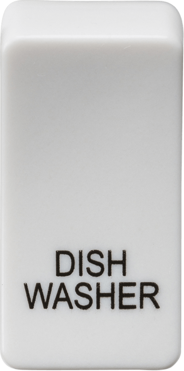 Knightsbridge MLA GDDISHU Switch cover "marked DISHWASHER" - white - Knightsbridge MLA - Falcon Electrical UK