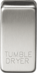 Knightsbridge MLA GDDRYBC Switch cover "marked TUMBLE DRYER" - brushed chrome - Knightsbridge MLA - Falcon Electrical UK
