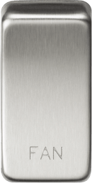 Knightsbridge MLA GDFANBC Switch cover "marked FAN" - brushed chrome - Knightsbridge MLA - Falcon Electrical UK