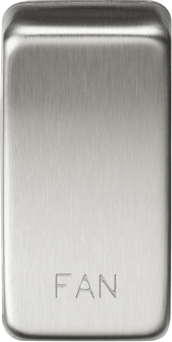 Knightsbridge MLA GDFANBC Switch cover "marked FAN" - brushed chrome - Knightsbridge MLA - Falcon Electrical UK