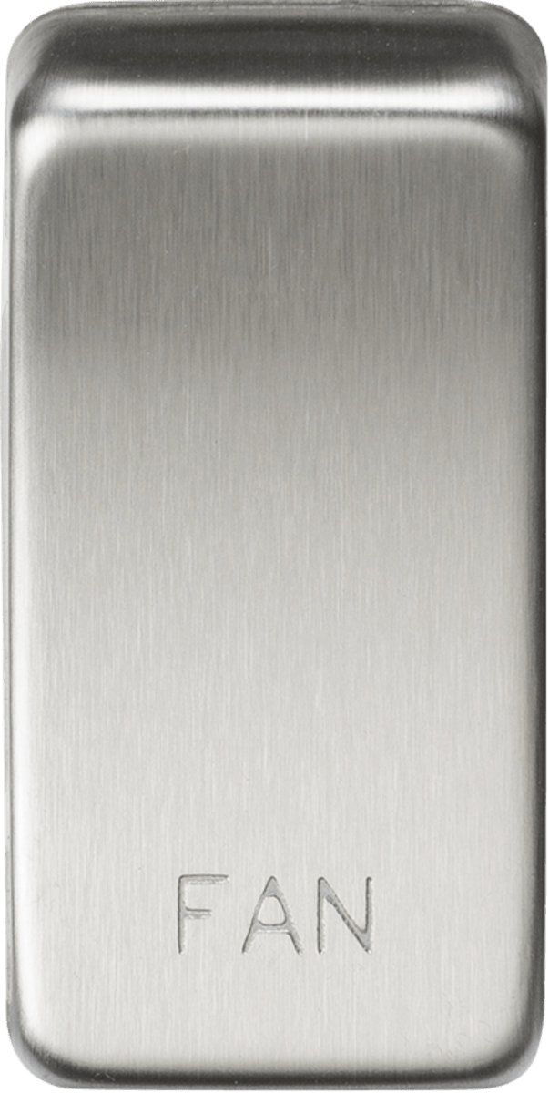 Knightsbridge MLA GDFANBC Switch cover "marked FAN" - brushed chrome - Knightsbridge MLA - Falcon Electrical UK