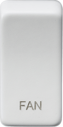 Knightsbridge MLA GDFANMW Switch cover "marked FAN" - matt white - Knightsbridge MLA - Falcon Electrical UK