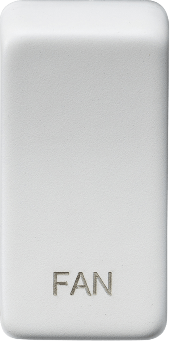 Knightsbridge MLA GDFANMW Switch cover "marked FAN" - matt white - Knightsbridge MLA - Falcon Electrical UK