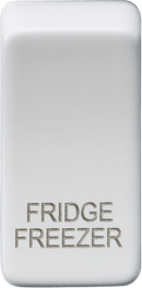 Knightsbridge MLA GDFRIDMW Switch cover "marked FRIDGE/FREEZER" - matt white - Knightsbridge MLA - Falcon Electrical UK