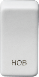 Knightsbridge MLA GDHOBMW Switch cover "marked HOB" - matt white - Knightsbridge MLA - Falcon Electrical UK
