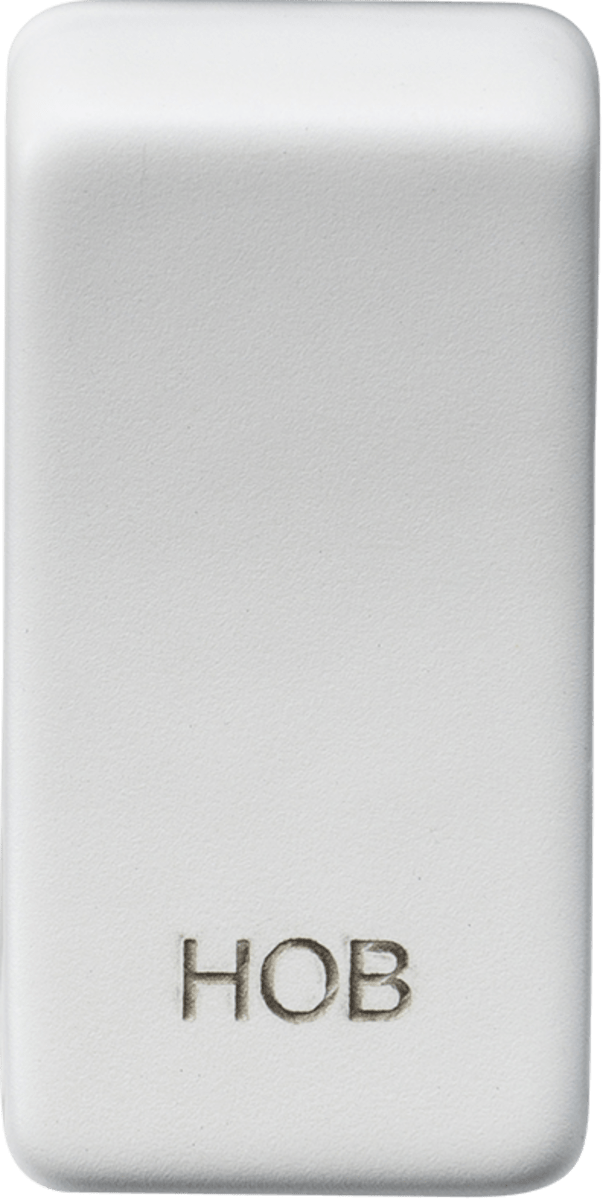 Knightsbridge MLA GDHOBMW Switch cover "marked HOB" - matt white - Knightsbridge MLA - Falcon Electrical UK