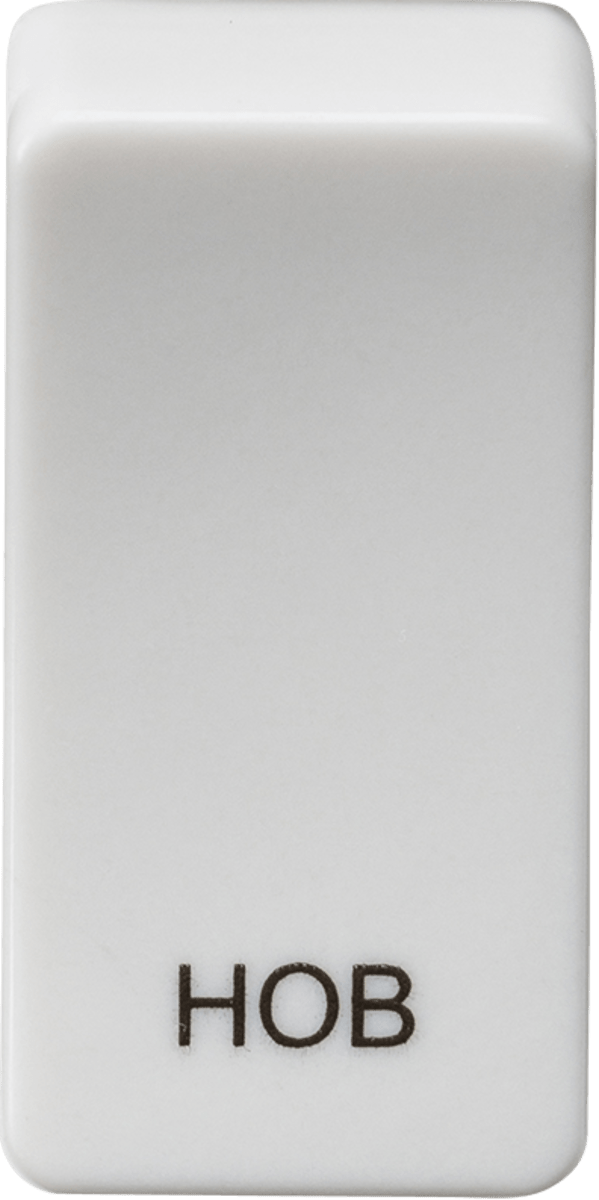 Knightsbridge MLA GDHOBU Switch cover "marked HOB" - white - Knightsbridge MLA - Falcon Electrical UK