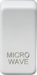 Knightsbridge MLA GDMICROMW Switch cover "marked MICROWAVE" - matt white - Knightsbridge MLA - Falcon Electrical UK