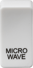 Knightsbridge MLA GDMICROU Switch cover "marked MICROWAVE" - white - Knightsbridge MLA - Falcon Electrical UK