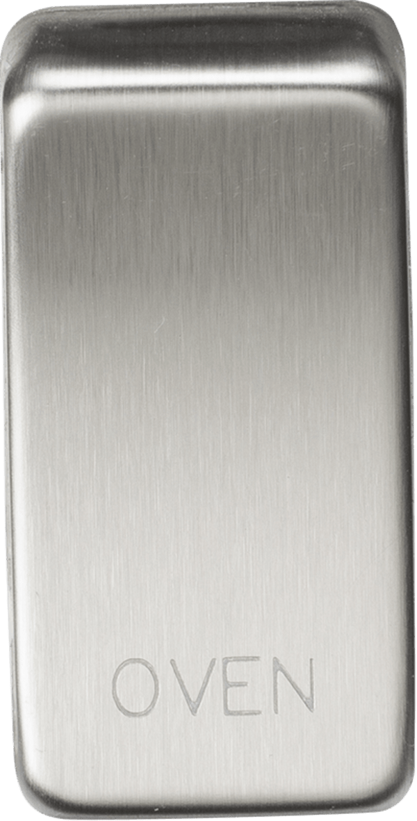 Knightsbridge MLA GDOVENBC Switch cover "marked OVEN" - brushed chrome - Knightsbridge MLA - Falcon Electrical UK