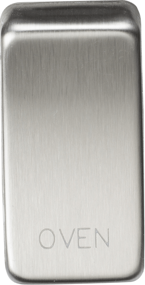 Knightsbridge MLA GDOVENBC Switch cover "marked OVEN" - brushed chrome - Knightsbridge MLA - Falcon Electrical UK