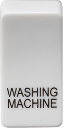 Knightsbridge MLA GDWASHU Switch cover "marked WASHING MACHINE" - white - Knightsbridge MLA - Falcon Electrical UK