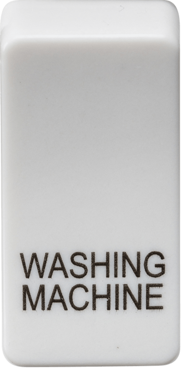 Knightsbridge MLA GDWASHU Switch cover "marked WASHING MACHINE" - white - Knightsbridge MLA - Falcon Electrical UK