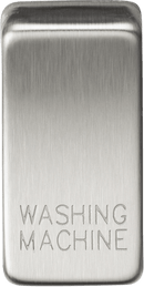 Knightsbridge MLA GDWASHBC Switch cover "marked WASHING MACHINE" - brushed chrome - Knightsbridge MLA - Falcon Electrical UK