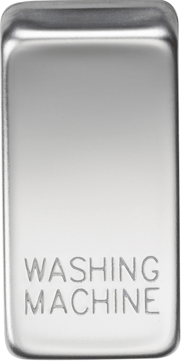 Knightsbridge MLA GDWASHPC Switch cover "marked WASHING MACHINE" - polished chrome - Knightsbridge MLA - Falcon Electrical UK