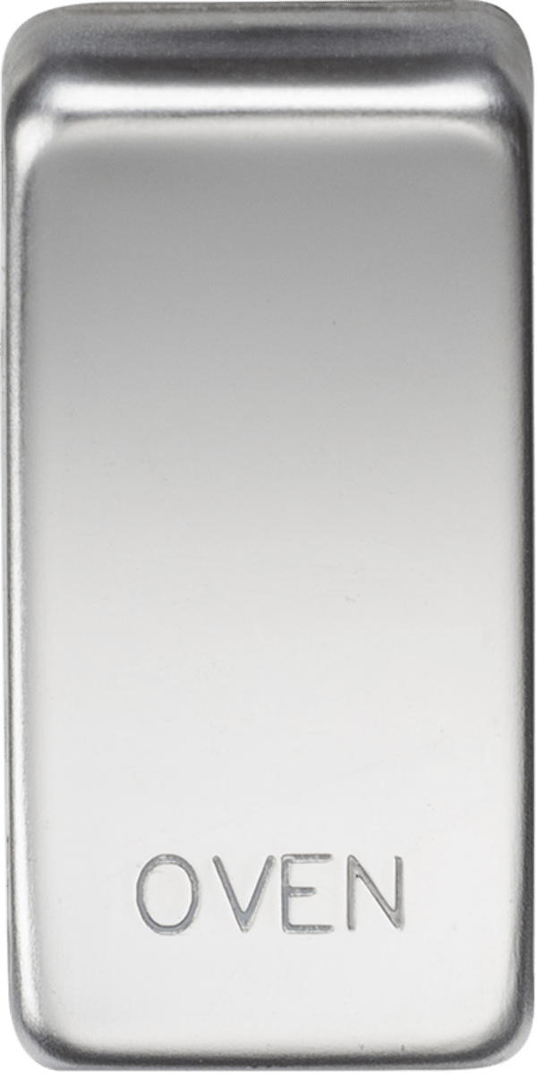 Knightsbridge MLA GDOVENPC Switch cover "marked OVEN" - polished chrome - Knightsbridge MLA - Falcon Electrical UK