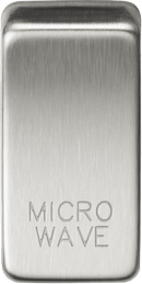 Knightsbridge MLA GDMICROBC Switch cover "marked MICROWAVE" - brushed chrome - Knightsbridge MLA - Falcon Electrical UK