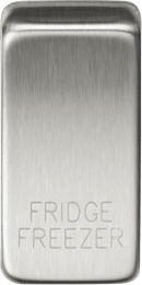 Knightsbridge MLA GDFRIDBC Switch cover "marked FRIDGE/FREEZER" - brushed chrome - Knightsbridge MLA - Falcon Electrical UK