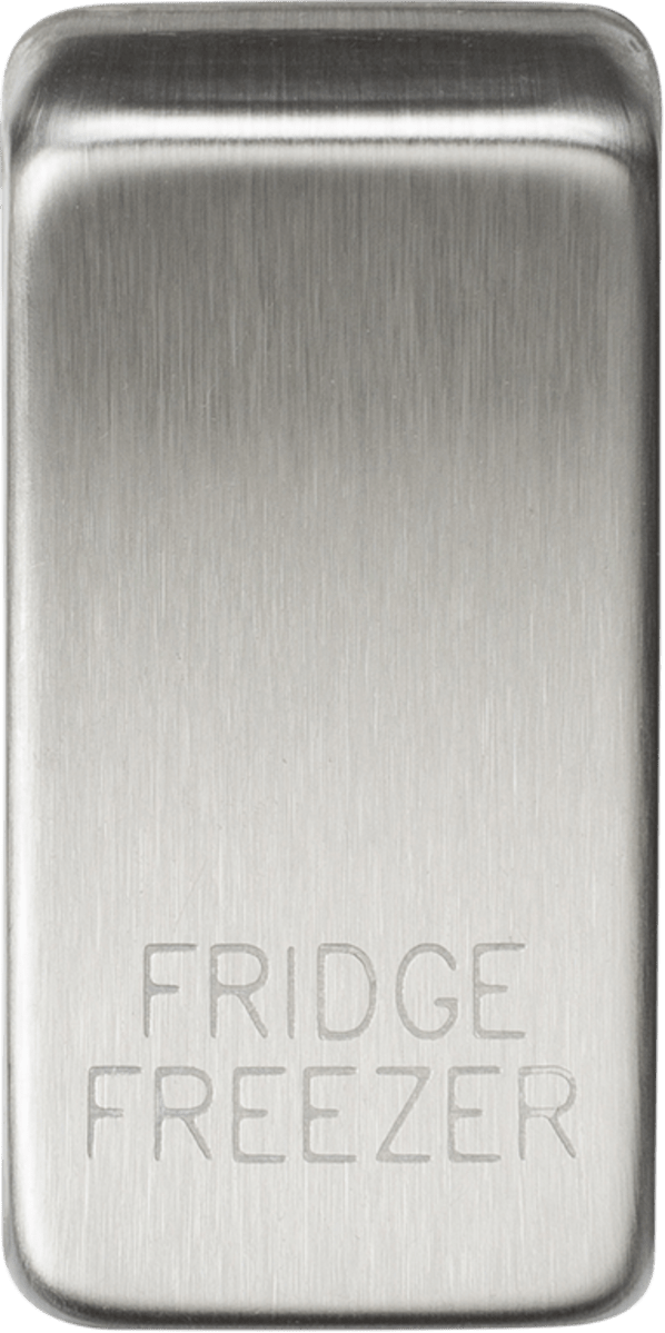 Knightsbridge MLA GDFRIDBC Switch cover "marked FRIDGE/FREEZER" - brushed chrome - Knightsbridge MLA - Falcon Electrical UK