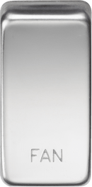 Knightsbridge MLA GDFANPC Switch cover "marked FAN" - polished chrome - Knightsbridge MLA - Falcon Electrical UK