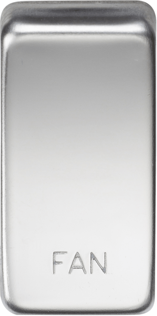Knightsbridge MLA GDFANPC Switch cover "marked FAN" - polished chrome - Knightsbridge MLA - Falcon Electrical UK