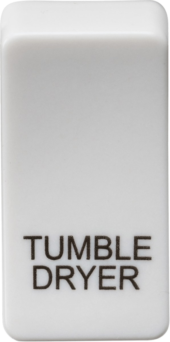Knightsbridge MLA GDDRYU Switch cover "marked TUMBLE DRYER" - white - Knightsbridge MLA - Falcon Electrical UK