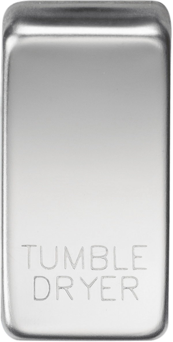 Knightsbridge MLA GDDRYPC Switch cover "marked TUMBLE DRYER" - polished chrome - Knightsbridge MLA - Falcon Electrical UK