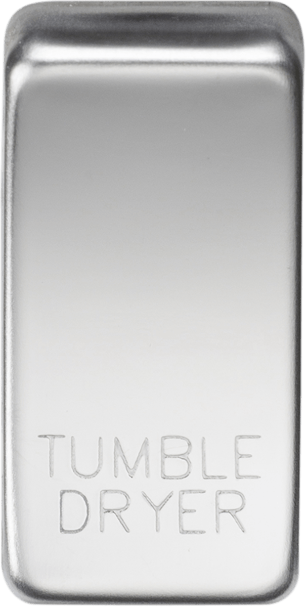 Knightsbridge MLA GDDRYPC Switch cover "marked TUMBLE DRYER" - polished chrome - Knightsbridge MLA - Falcon Electrical UK