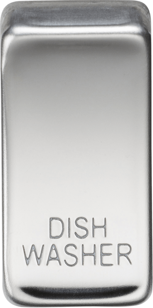 Knightsbridge MLA GDDISHPC Switch cover "marked DISHWASHER" - polished chrome - Knightsbridge MLA - Falcon Electrical UK